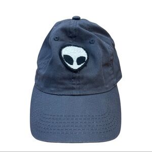 Brandy Melville • Alien Embroidered Patch Gray Baseball Cap Hat OS Adjustable